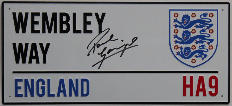 Paul Gascoigne Signed England Street Sign