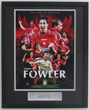 Robbie Fowler signed montage 16x12 inch photograph, 21x17 inch frame