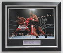 NIGEL BENN VS CHRIS EUBANK - SIGNED BY NIGEL BENN 18x12 - DELUXE FRAME