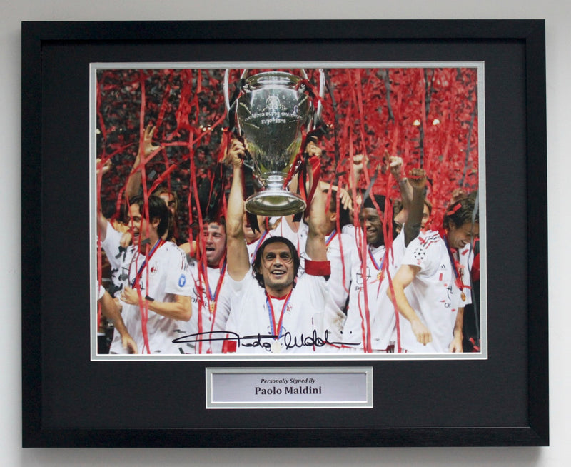PAOLO MALDINI - LIFTING THE 2003 CL FINAL TROPHY - CLASSIC FRAME
