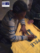 PELÉ PERSONALLY SIGNED BRAZIL FOOTBALL SHIRT, REAR SIGNED
